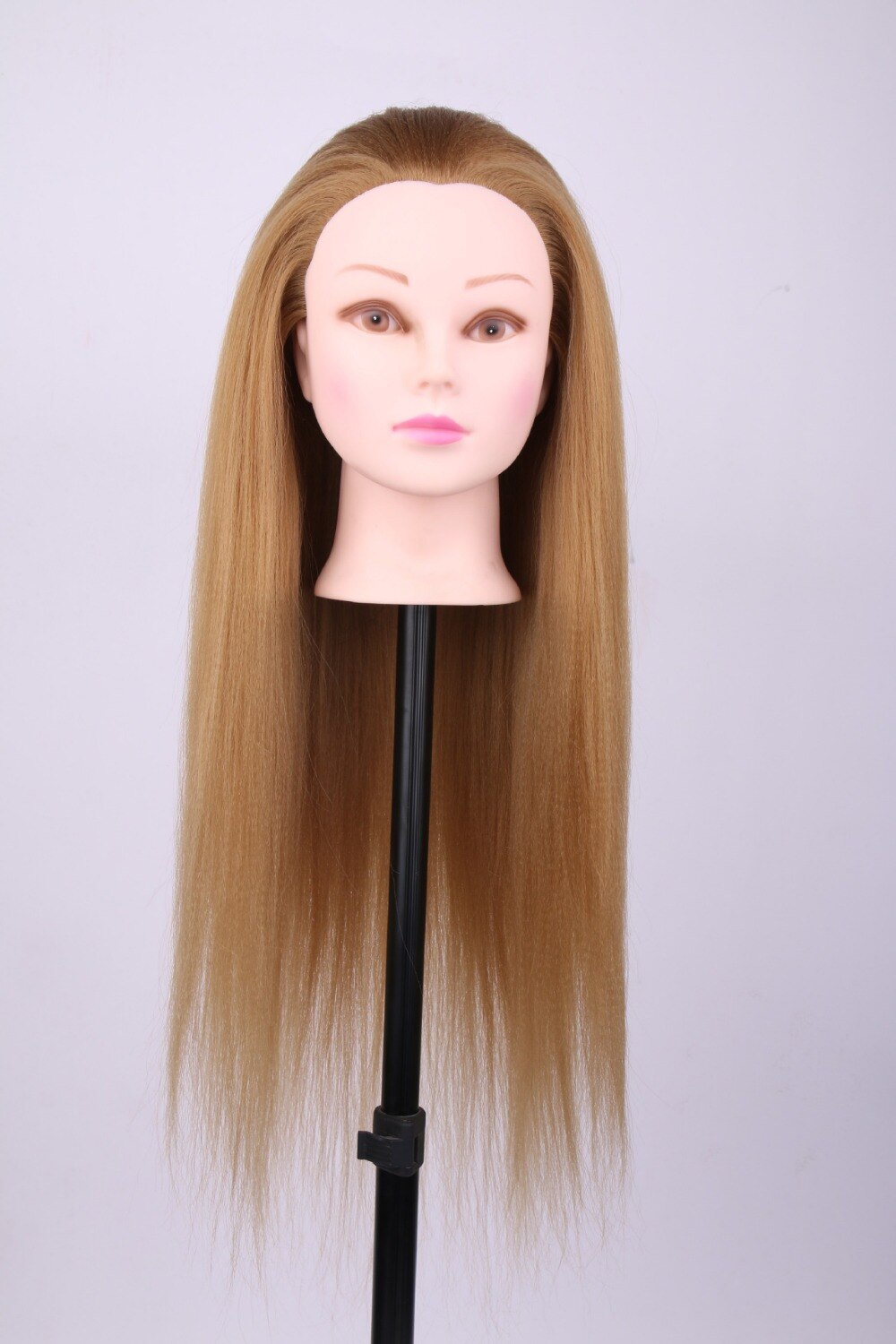 Training Head for Hairdressers Mannequin Head 21" Hair Yaki Synthetic Hairdressing Doll Heads Manikin
