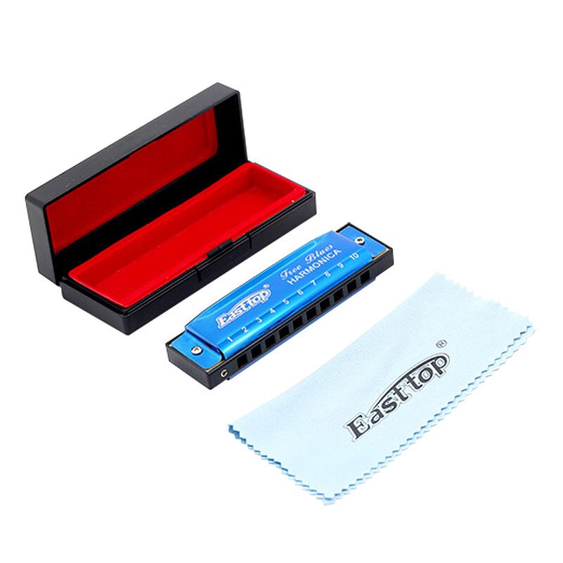 EASTTOP T003 Diatonic Blues Harmonica Key of C 10 Holes 20 Tones Blues Harp Mouth Organ Harmonica For Beginners Professionals