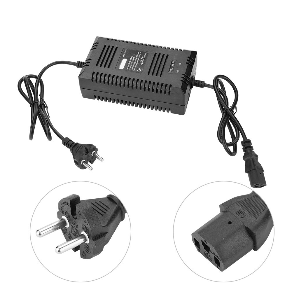 Electric Bicycle Charger 3 Pins/XLR/DC Connector 110-240V EU Plug 36V 1.8A Battery Intelligent Charger for Electric Bike E-bike