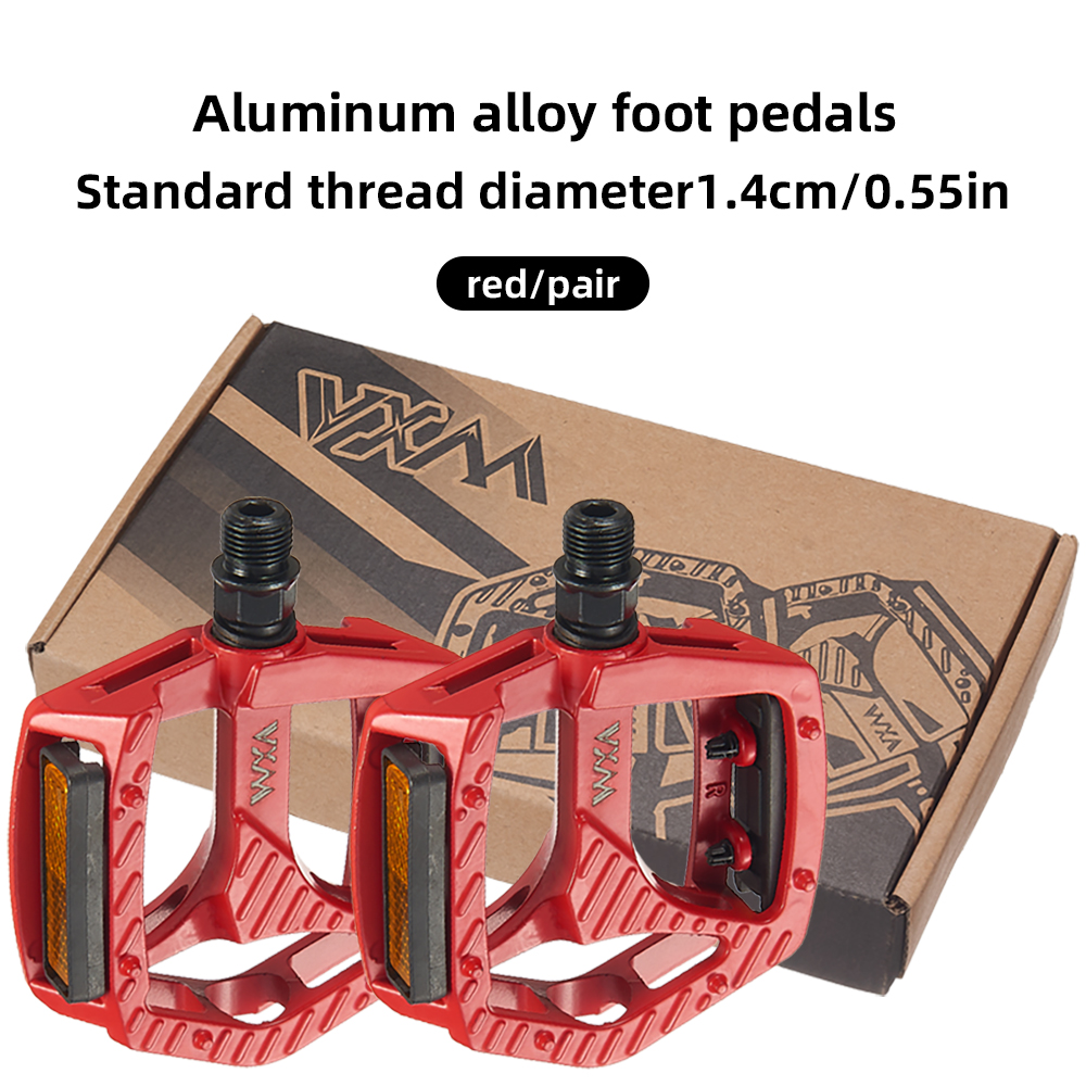 VXM Bicycle Sealed DU Bearing Nonslip Pedal Mountain Cycling Aluminium Alloy Ultralight Pedal Road MTB Pedals Bike Accessories: Red