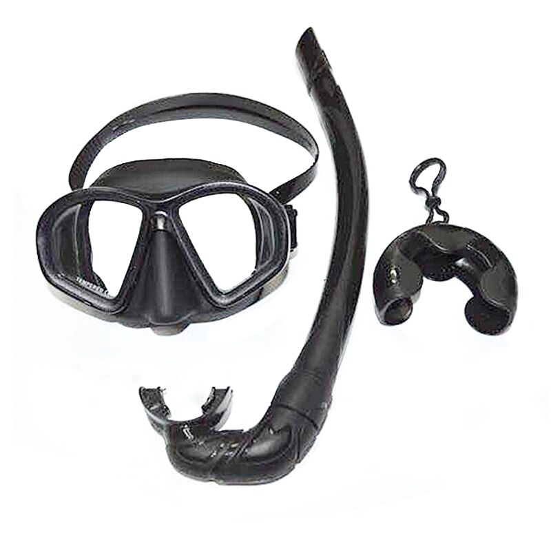 Snorkeling Scuba Diving And Freediving Usage Free Diving Mask And Snorkel: black