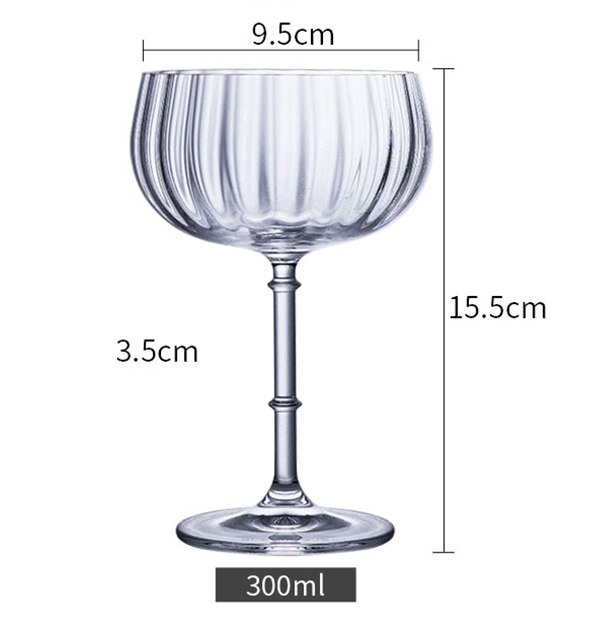 Copas de cristal para cóctel y copa de Martini: 300ml