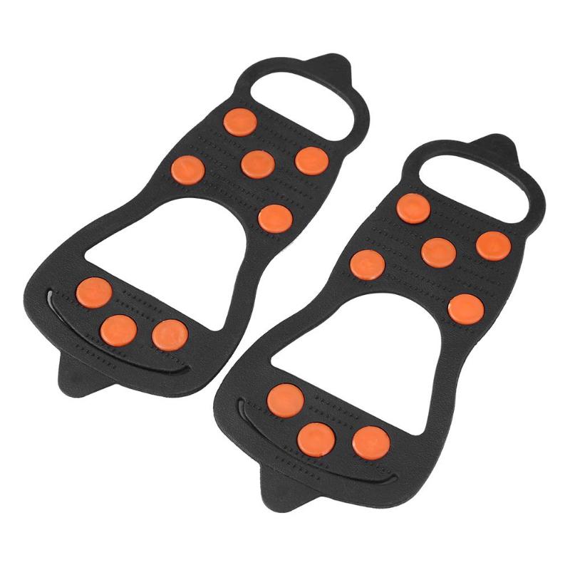 1 par 8 dubbar antisladd is snösko spetsiga klättergrepp kloss stegjärn klättring camping halkskydd skydd s-xl