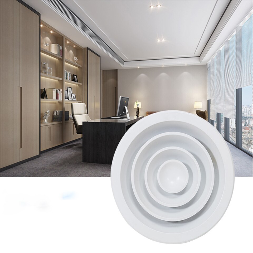 Round Diffuser Air Outlet Aluminum Central Air Conditioner Air Outlet Exhaust Vent Ceiling Wall