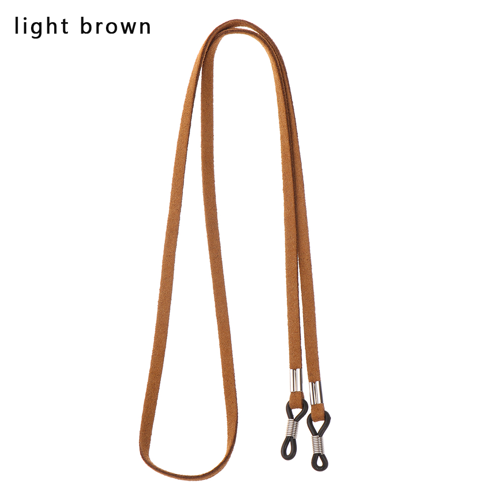 Nowy projekt skóra wysokiej elastyczności okulary przeciwsłoneczne smycz naszyjnik łańcuszek do okularów przewód do czytania pasek do okularów Decoratio: light brown