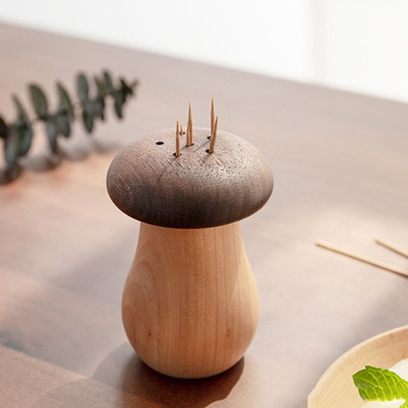 Japansk bøg sort valnød tandstikker holder champignon kasse hjem opbevaring arrangør dekoration køkken værktøj til tandstikker frugt