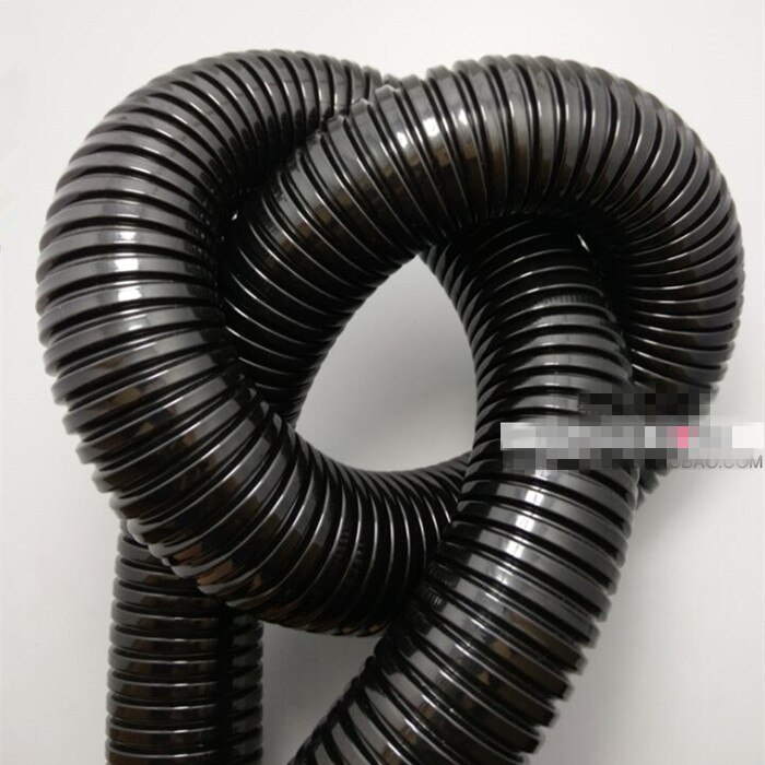 1M Black PA Corrugated Tube Auto Car Pipe Insulation Wire Harness Casing Wire Sheath Threading Hose Wire Protection Tube