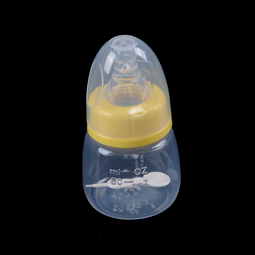 60ML Newborn Baby Infant Nursing Milk Fruit Juice Water Feeding Standard Mouth Silicone Nipple Pacifier Drink Bottle