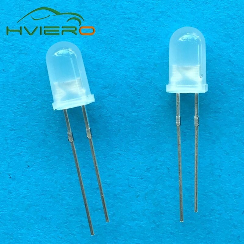 500 stücke 5mm Weiß Rot Grün Blau Gelb Warm Weiß 2pin Runde Licht emittierende Led-diode Diffuse LED lampe Licht Dioden Lampe