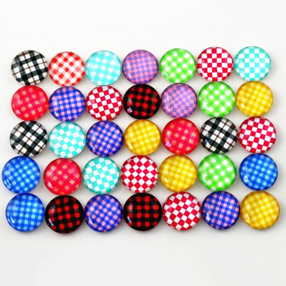 50pcs 12mm 14 style Mixed Flower Handmade Photo Glass Cabochons Pattern Domed Jewelry Accessories Supplies