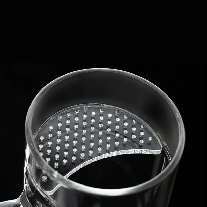 filter tea mug with handle glass single layer thick transparent glass with filter office tea cup