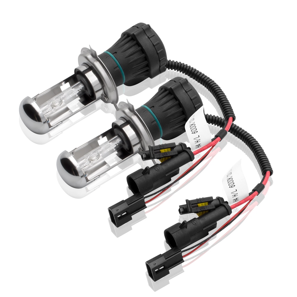 Safego Bixenon H4 versteckt Scheinwerfer Ersatz Für Auto Motorrad Xenon Bausatz DC 35W 55W H4-3 Hallo Lo Bi -Xenon Lampen 4300K 6000K Weiß