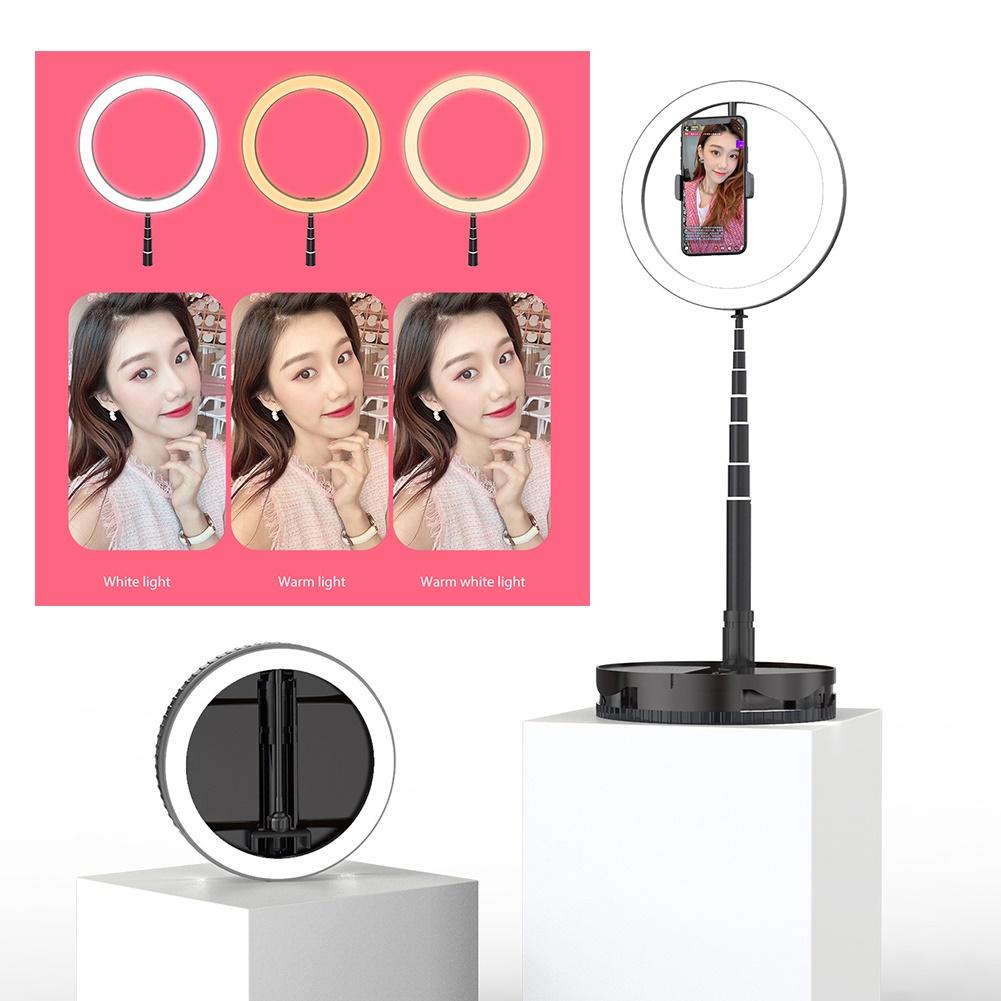 Foldable Telescopic LED Ring Lamp Fill Light for Selfie Makeup Live Photography