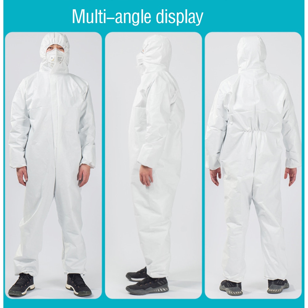 PPE Hooded protective clothing Antibacterial Anti-Virus Suit Prevent Invasion of Virus Staff Protective Clothing