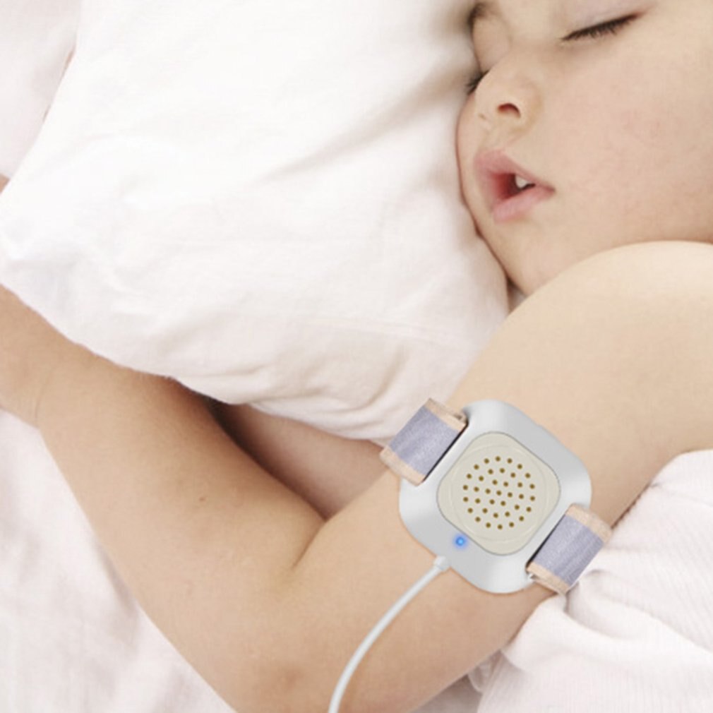 Sengevædningssensor alarm babypottetræning humaniseret våd påmindelse sovende enuresis plaswekker