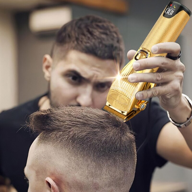 Draadloze tondeuse van metaal voor kapperszaak, 2500 mah, 5h salongebruik, haarknippen, draadloze tondeuse voor mannen, tondeuse