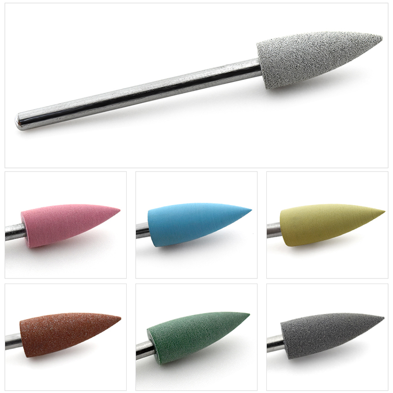 Kads kumiset kynsiporanterät joustavat kiillotuslaitteet manikyyrikone kynsitarvikkeet sähköinen kynsien pedikyyri pieni terävä pää