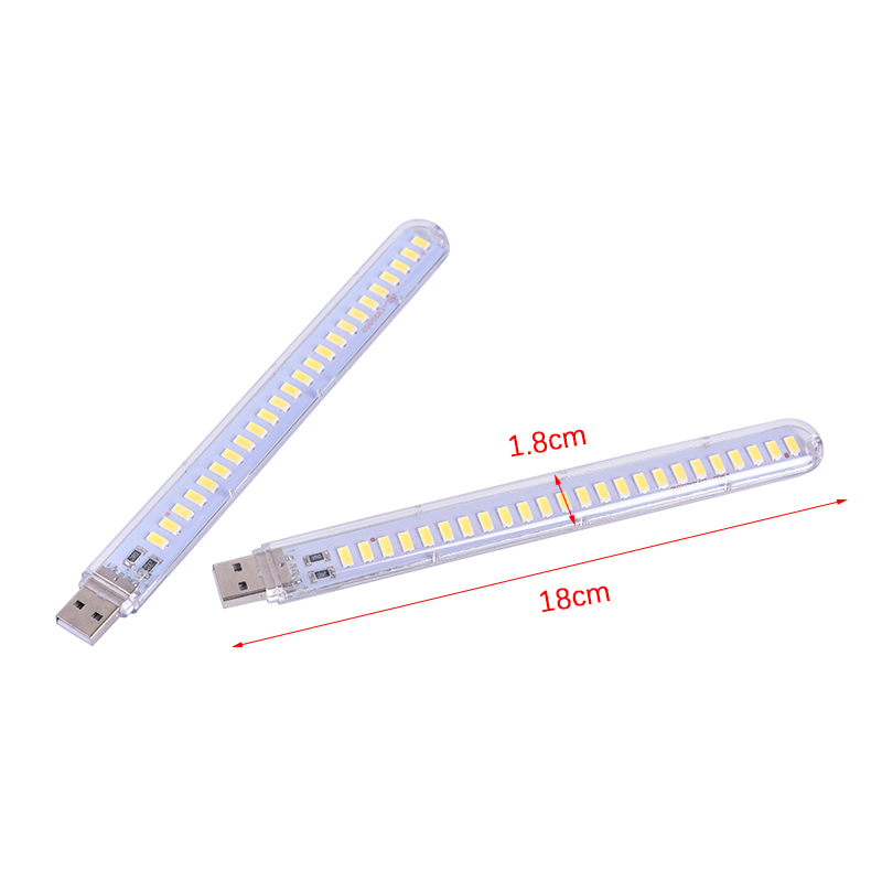 5v x 12w usb led natlampe 24 led'er usb læsebordlampe boglamper