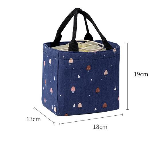 Korean Style Cooler Lunch Bags Thermal Cute Lunch Bags For Women Men Kids Convenient Lunch Box Tote Picnic Food Drawstring Bags
