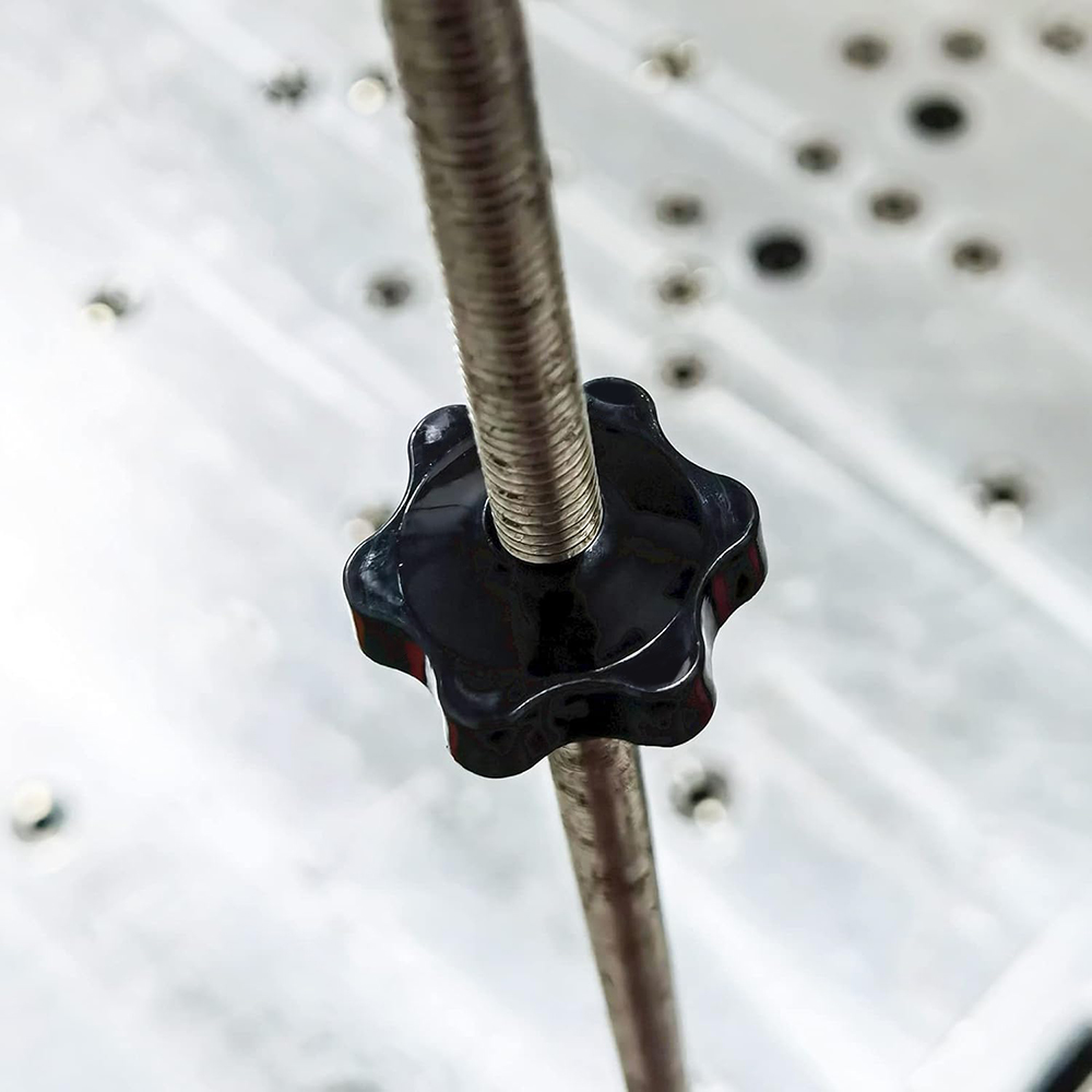 5 Stück M8 Pflaume handfest anziehen Muttern Griff Gewinde Stern mechanische schwarze Rändelmuttern Klemmknopf manuelle Muttern für DIY-Projekt