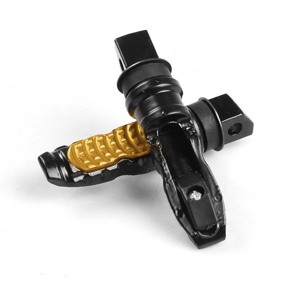 Universal- Aluminium Motorrad Hinten Passagier Fußrasten Pedale Fußstütze Rolle Fuß-Anbindung Motorrad Pedal Änderung 2 teile/satz: Gold