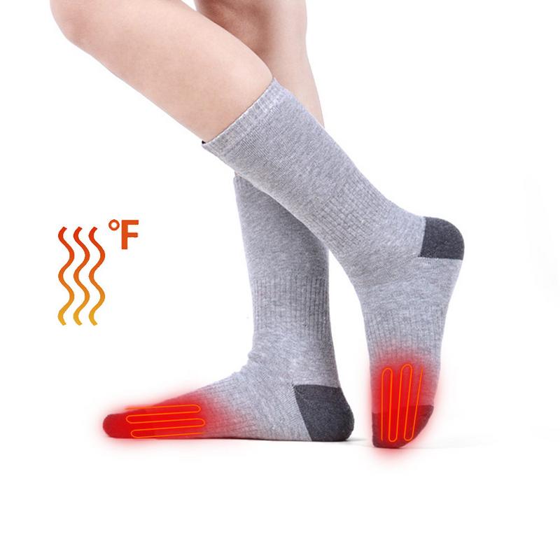 Oplaadbare Katoen Verwarmde Sokken Elektrische Opwarming Kousen Outdoor Benodigdheden Winter Foot Warmer Mannen Vrouwen Sport Verwarming Sokken