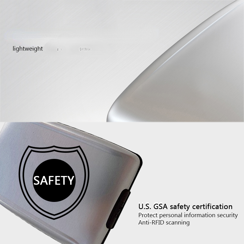Bank Kaarthouder Blocking Hard Case Wallet Solid Credit Card Anti Scanning Bescherming Credit Kaarthouder Rfid Coin portemonnee