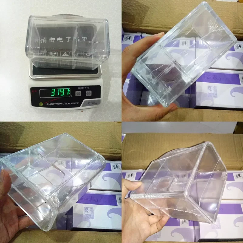 Contenitori per la conservazione di tamponi cosmetici in plastica per organizzatore di tamponi di cotone antipolvere con coperchio supporto per trucco trasparente impermeabile