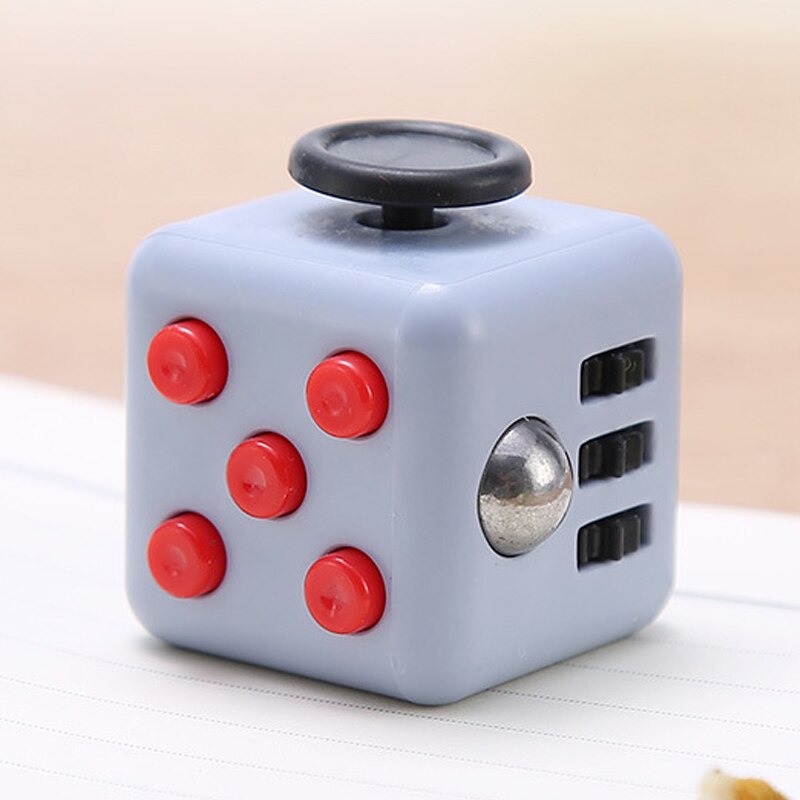 Bambini Cubo di Decompressione Ansia Alleviare Lo Stress Attenzione Giocattolo Per Adulti di Gioco Dadi Per I Bambini Regali di Natale Divertente Agitarsi Giocattoli: Gray red black