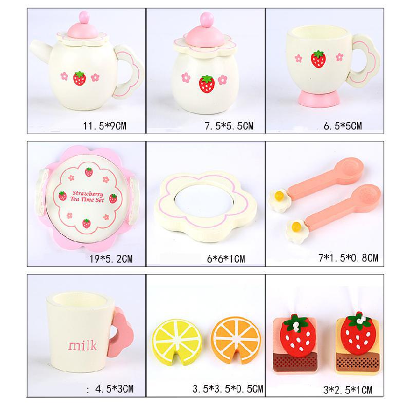 Kreatywny biały zestaw robić podwieczorku symulacja cytryny dom zabaw kuchnia drewniana zabawka dla dzieci nowe ciasto truskawkowe zabawka
