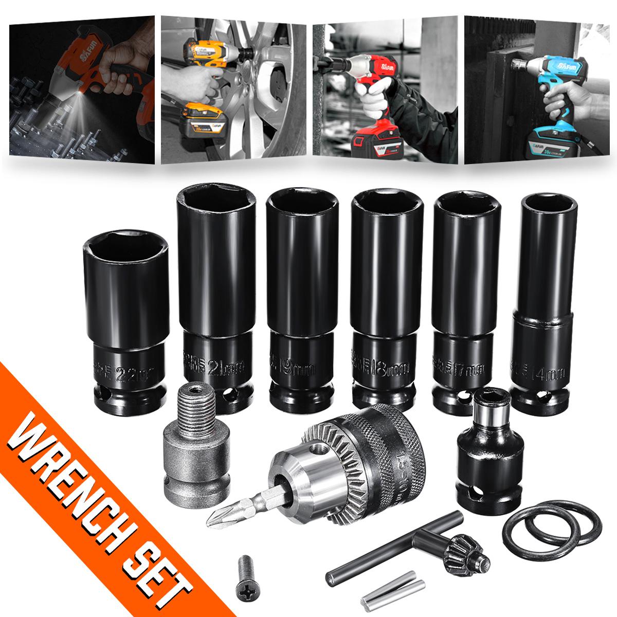 16 In 1 Elektrische Slagmoersleutel Hexs Socket Head Set Kit Boorkop Drive Adapter Converter Hex Bit Mouw Hand gereedschap Set Reparatie