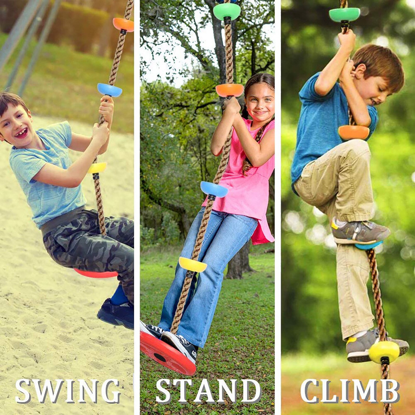 Kids Boom Swing Klimmen Touw Schommels Ronde Plaat Schommels Seat Speelgoed Voor Chhildren Funny Sport Indoor Schommels En Swing Set