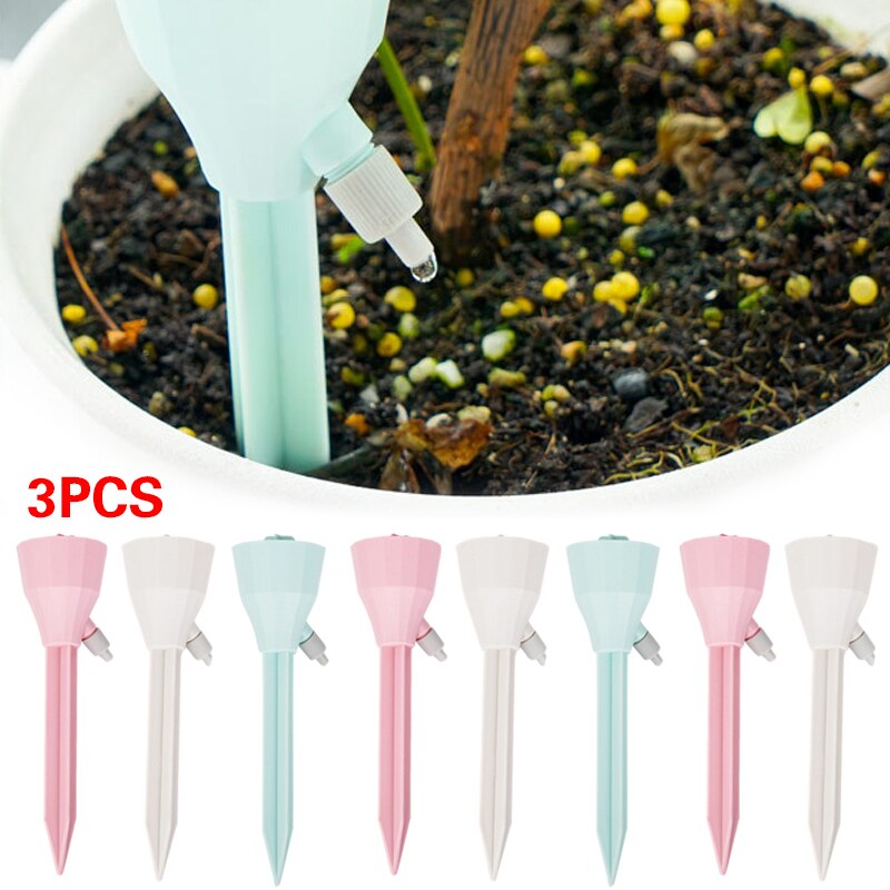 3Pcs Plant Self Watering Adjustable Stakes System Vacation Plant Waterer Self Automatic Watering Spikes Irrigation System