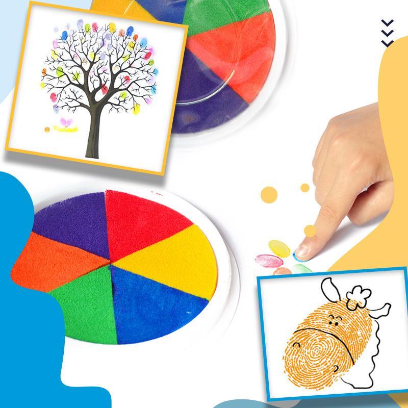 Livre de kit de peinture au doigt amusant 6/12 couleurs avec tampon encreur Enfants Graffiti Coloré Enfants Dessin Jardin Maternelle DIY Artisanat Jouet