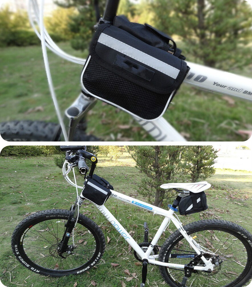 Sac de vélo bolsa bicicleta sac de téléphone portable, sac de vtt, équipement de vélo de fond sac de vélo sac de vtt vtt: Champagne
