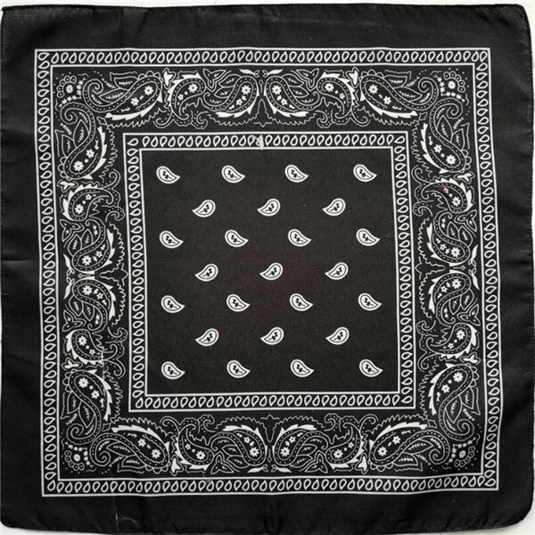 Sjaal Hip Hop Rode Bandana Man Vrouwen Mode Hoofdbanden Haarband Pols Wraps Haar Sjaals Haaraccessoires: black bandana