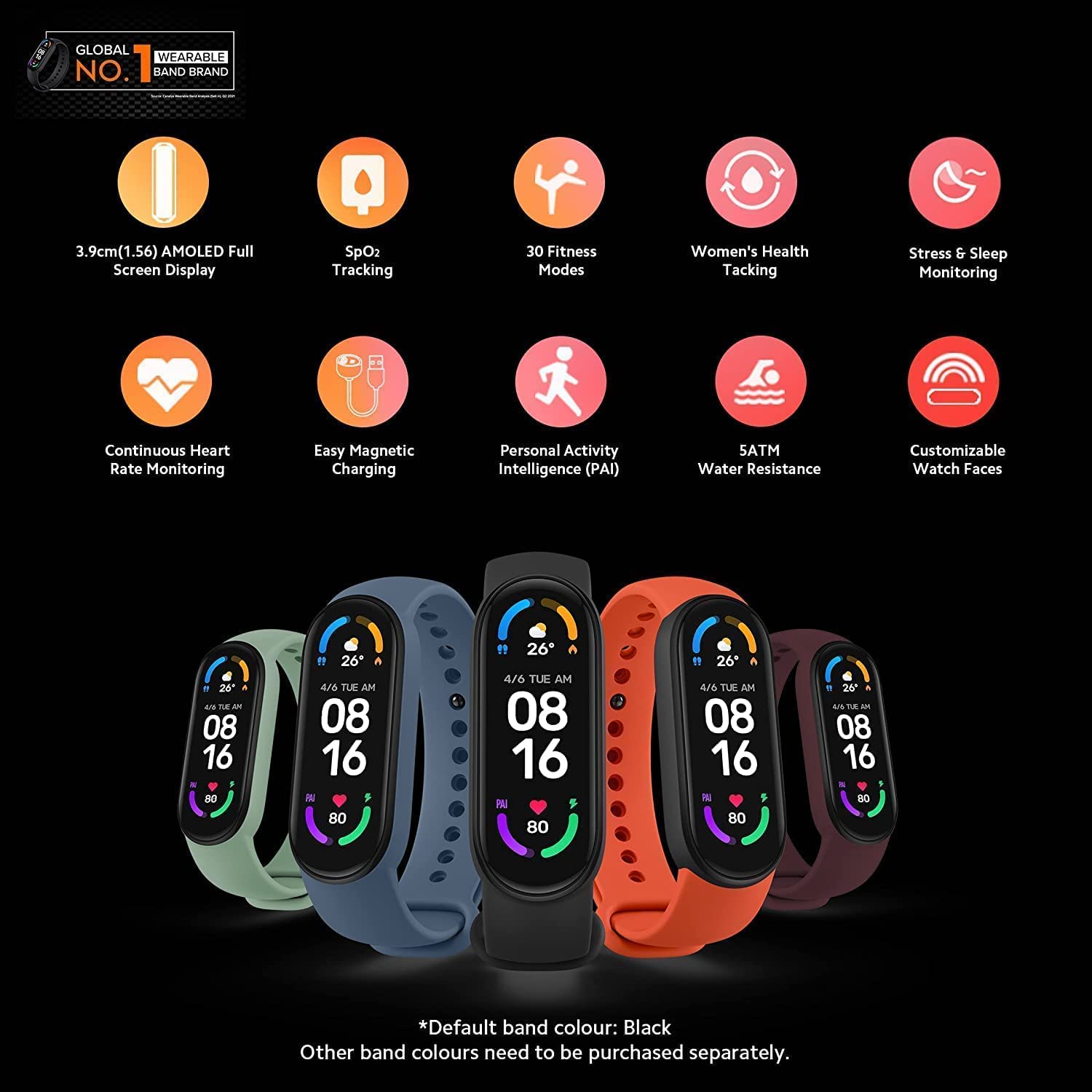 M6 Smart Band Mannen Vrouwen Fitness Smart Horloge Hartslag Bloeddruk Sleep Monitor Stappenteller Bluetooth Armband Voor Ios Android