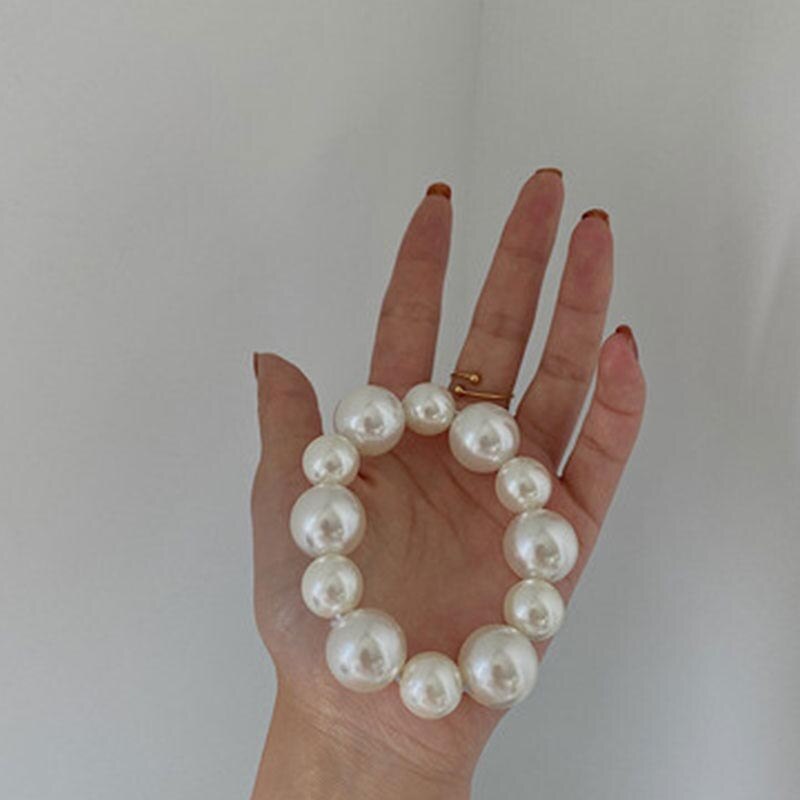Women Girls Colorful All Pearls Elastic Hair Bands Sweet Hair Ornament Headband Scrunchie Hair Accessories: A4