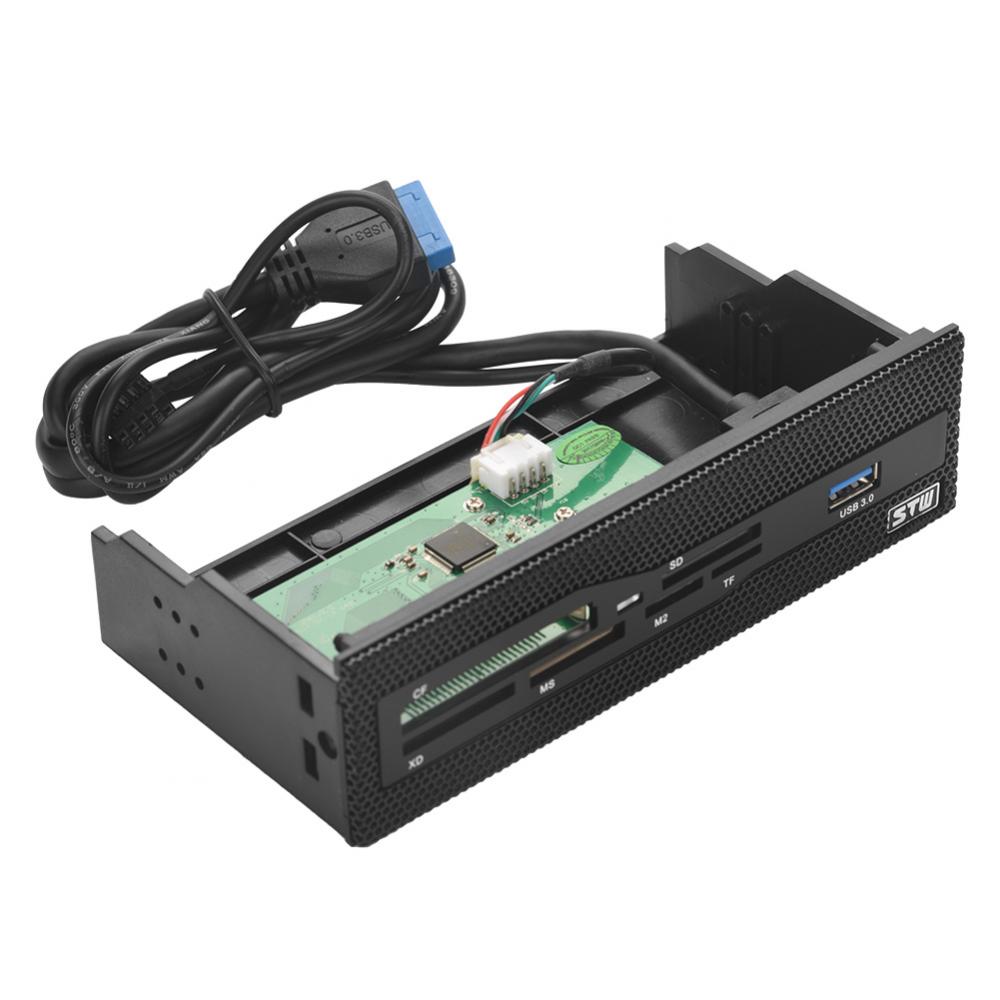 STW 3061 Kartenleser 5,25 zoll Interne Multi-Funktion Armaturenbrett-frontverkleidung USB3.0 Hafen CF XD Frau M2 TF SD Clever kartenleser