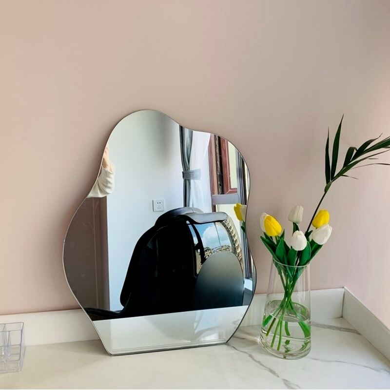 Creatieve Muursticker Spiegel Acryl Self Stok Make Up Dressing Spiegels Slaapkamer Glazen Tegel Oppervlak Zelfklevende Spiegel Decor