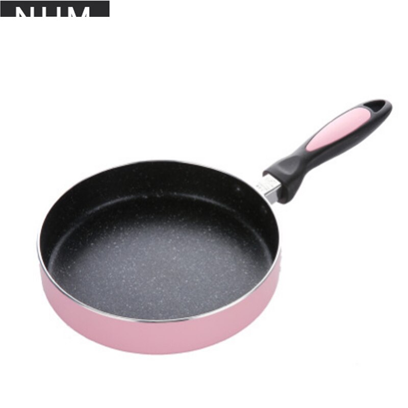 Japanese style small 20CM frying pan pan non-stick pan: pink