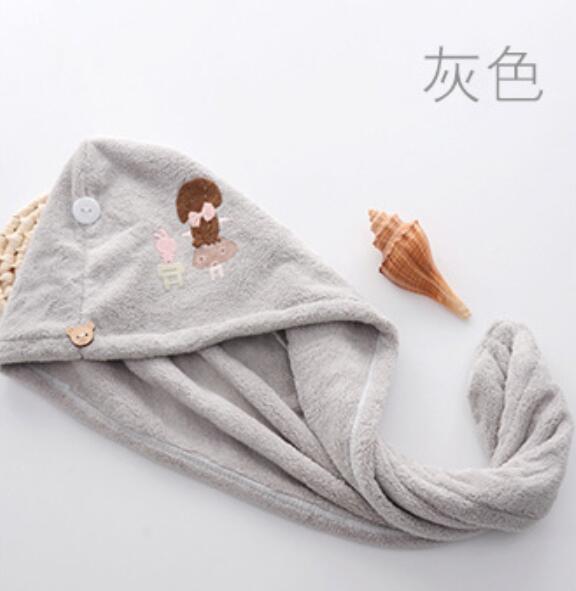 1pcs Women Magic Hair Drying Towel Hat Microfibre Quick Dry Turban For Bath Shower Pool Female Soild Color Soft Dry Hair Hats: B