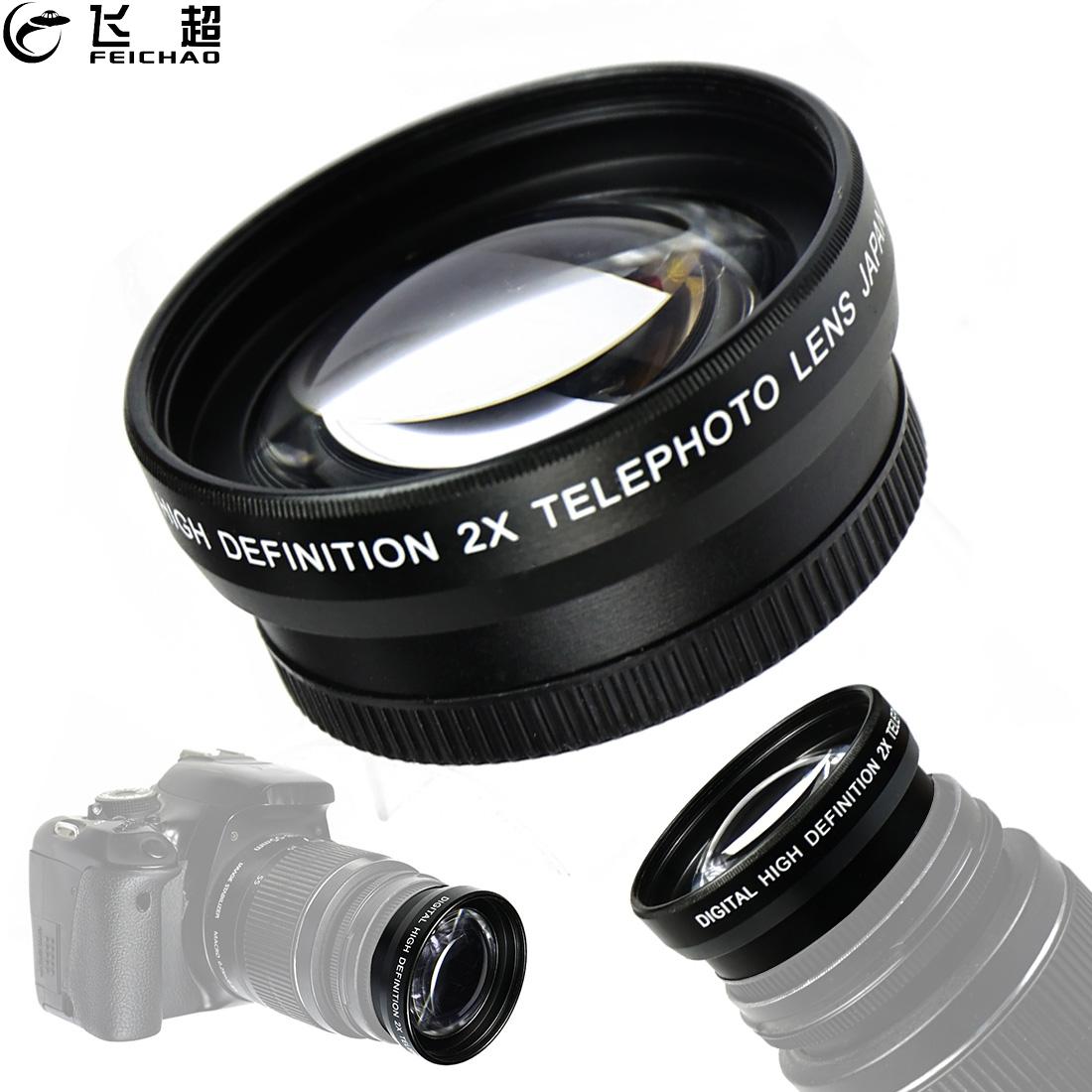 52Mm 2x Vergroting Telelens Tele Converter Dslr Camera 37Mm Voor Mobiele Telefoon 52Mm 10X Macro Lens filter Optisch Glas