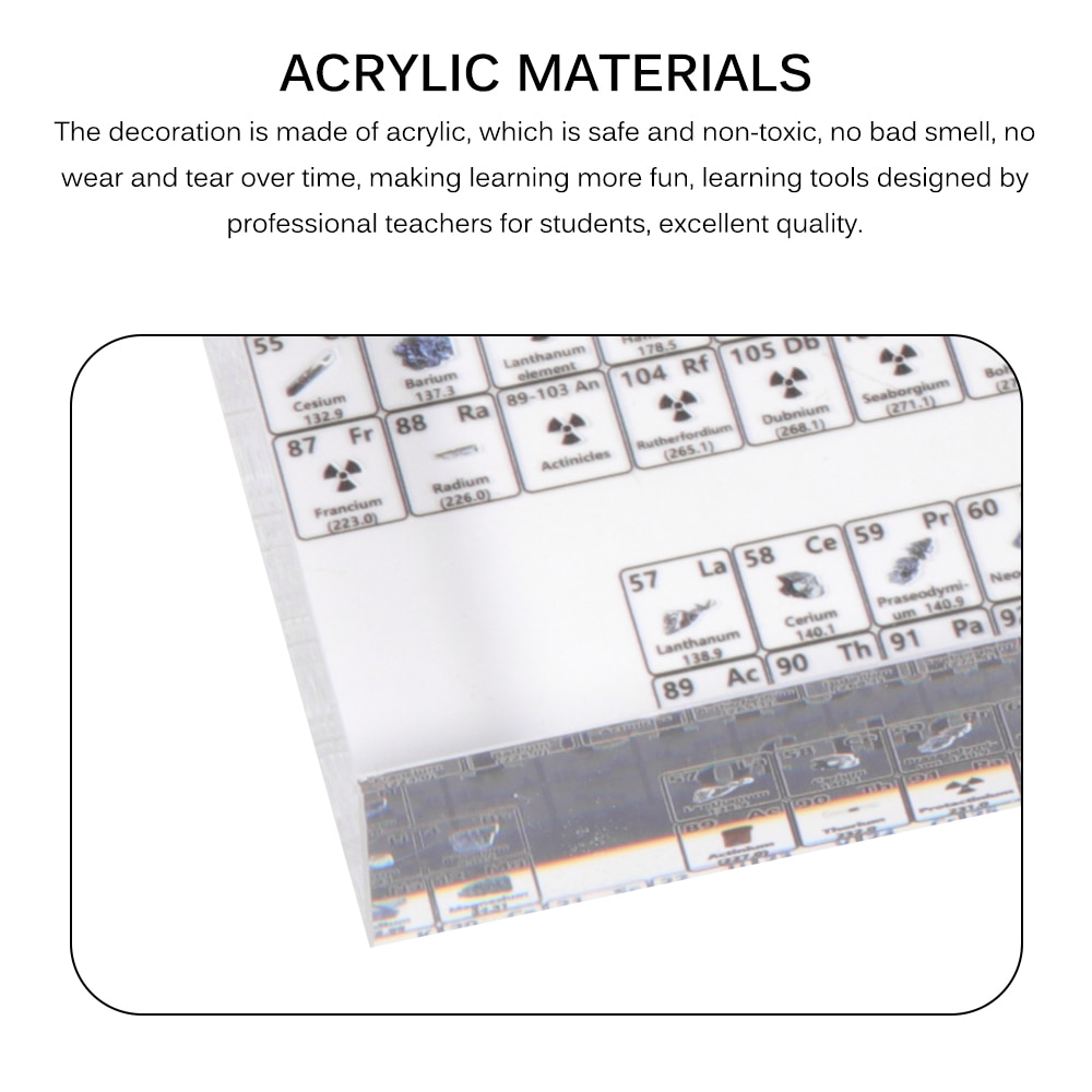 Periodic Table Display With Elements Craft Bottle Decoration Nature Science Toys Decorative For sticker Decoer