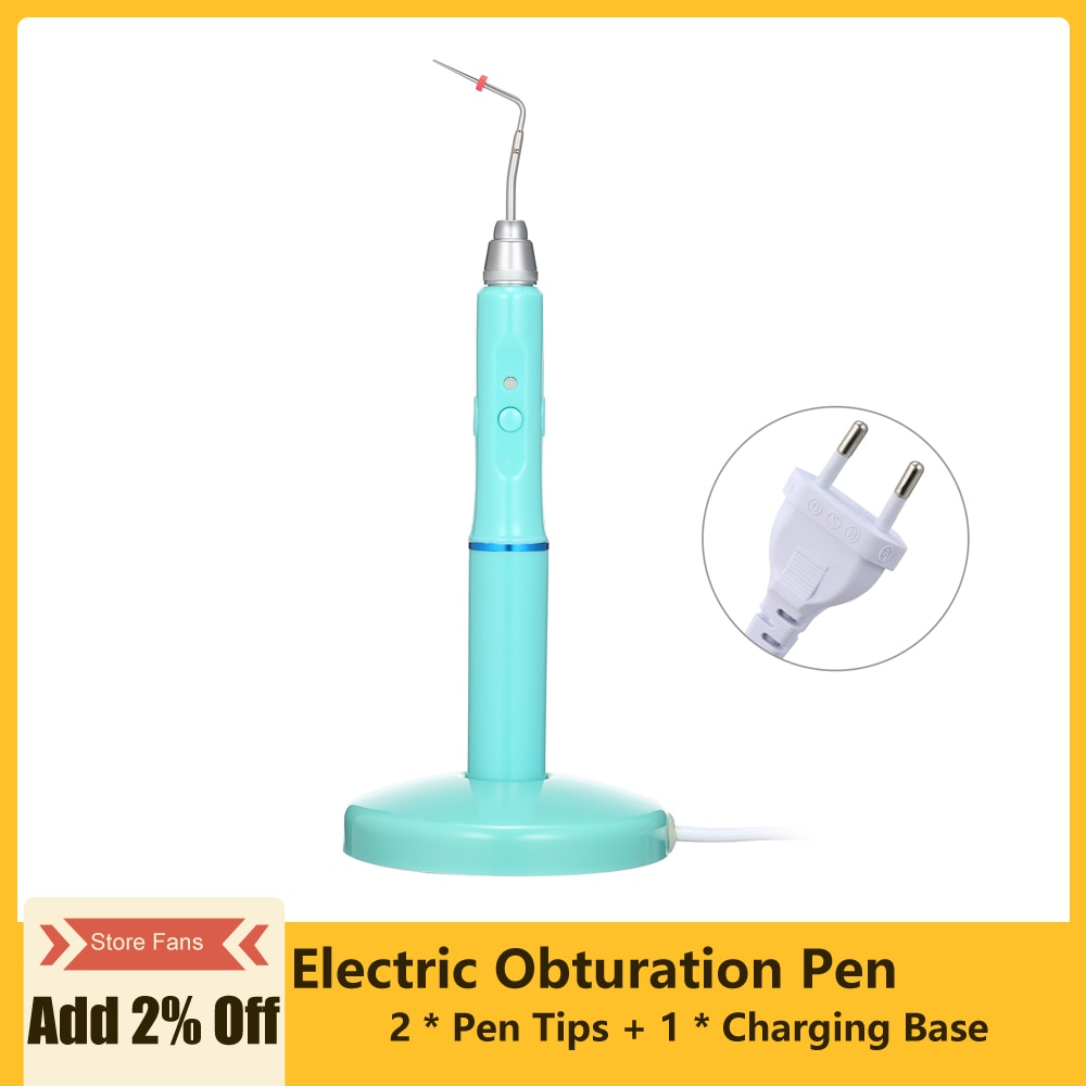 Sistema lápiz eléctrico de obturación Dental y puntas endodoncia Endo inalámbrico puntos de Guta percha calentador Plugger con 2 puntas