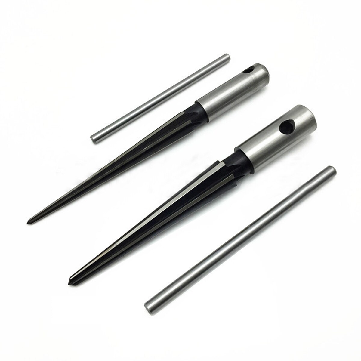 2PCS Handheld Tapered Reamer Set 1/8-1/2 Inch &amp; 5/32-5/8 Inch Bridge Pin Hole Tapered Reamers Machinist Luthier Tools