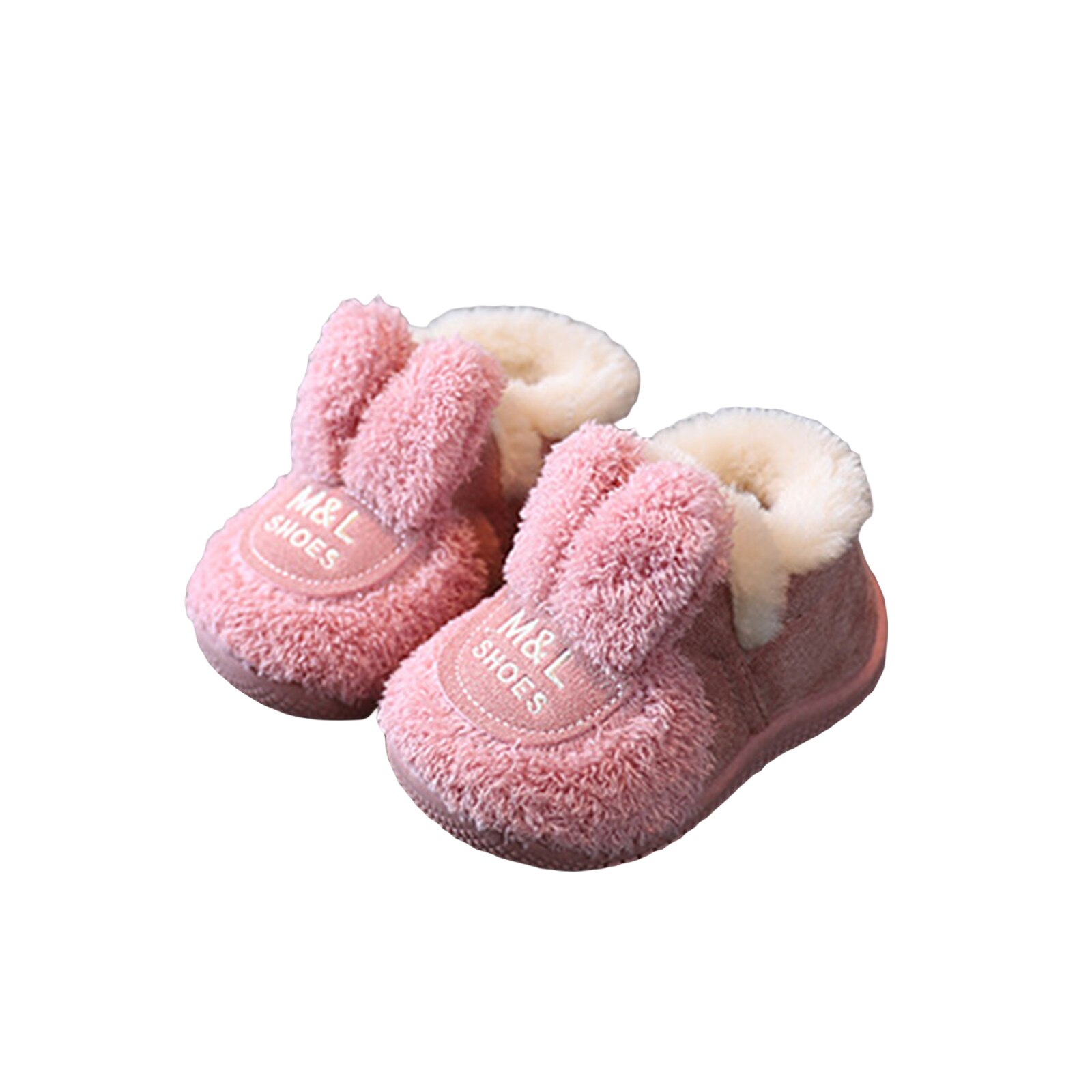 Scarpe adorabili per bambini pantofole per neonati bambino neonato ragazza presepe scarpe simpatico cartone animato orecchie di coniglio antiscivolo Prewalker pantofole per bambini: Rosso / 12.5