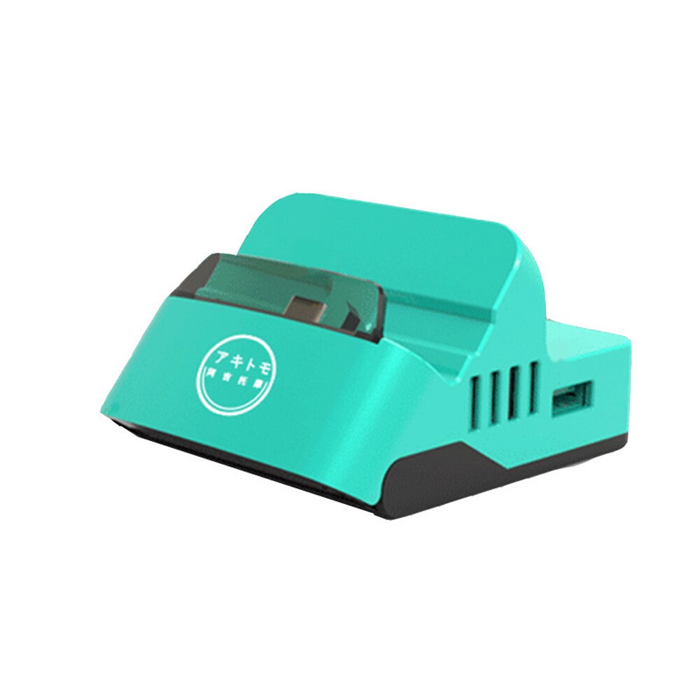 Portable Mini Switch TV Docking Station Charging Stand Replacement for Nintendo Switch Dock Set: green