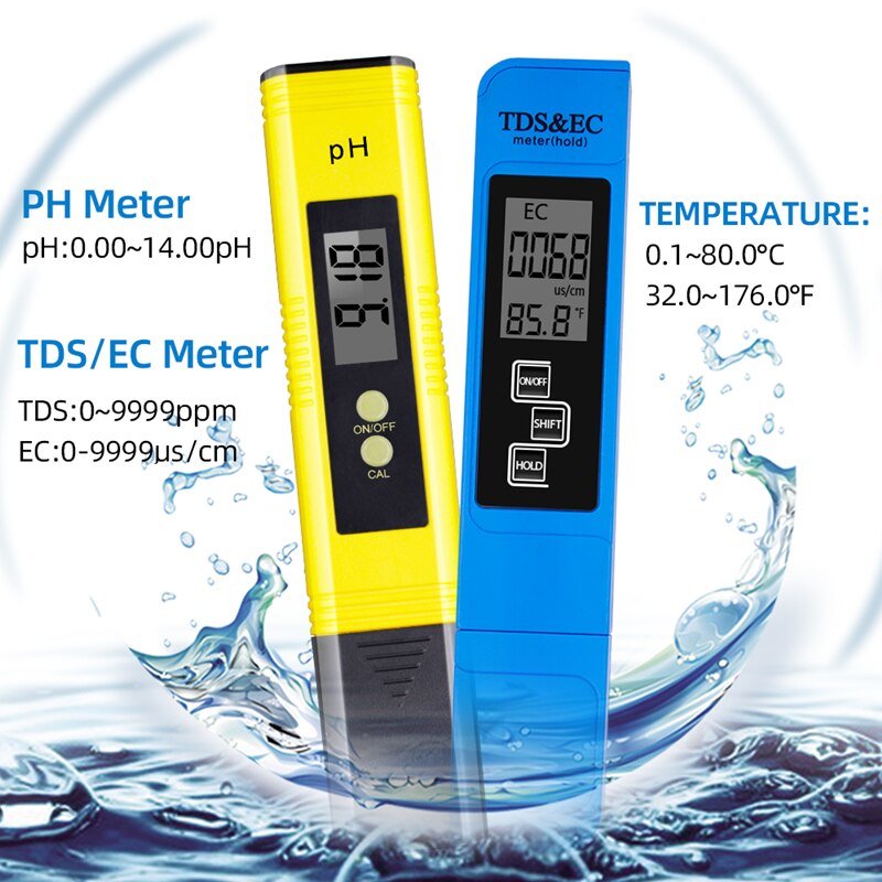 PH Meter Aquarium EC TDS Meter Digital Water Teste... – Grandado