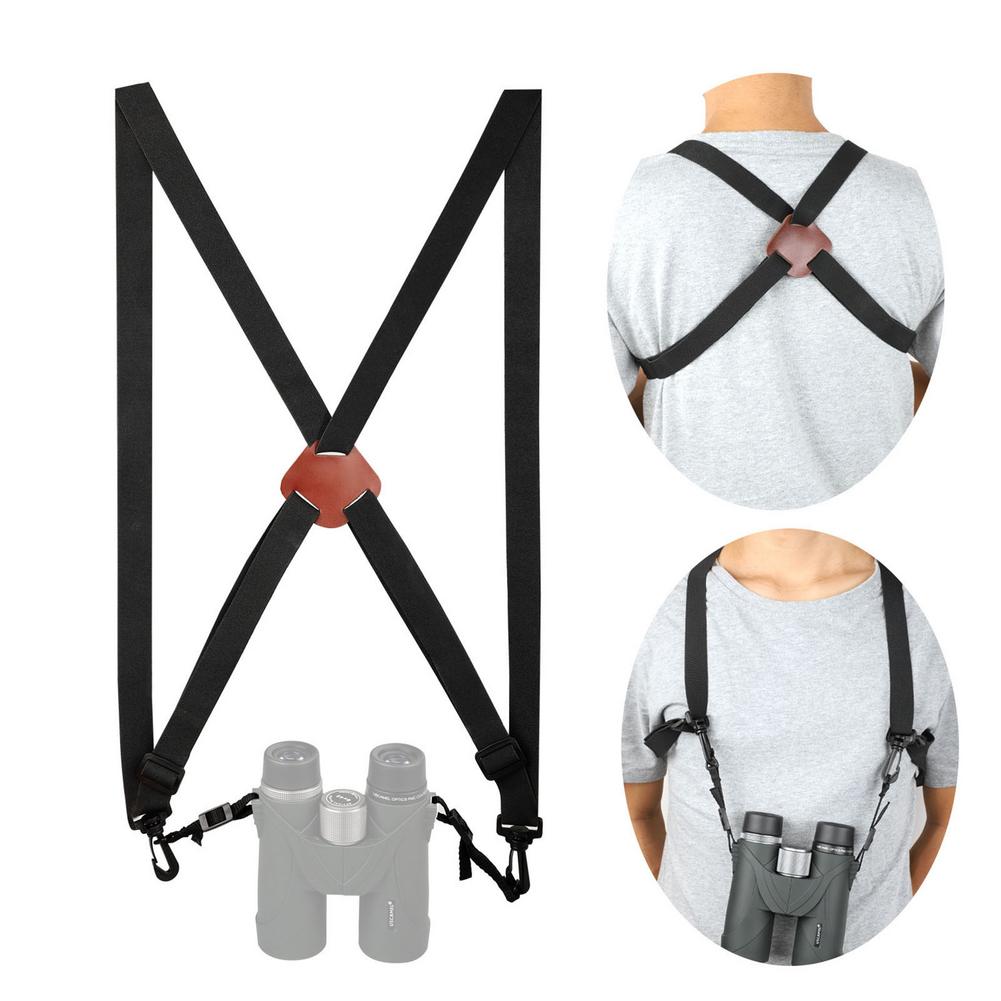 X-Shaped Harness Strap Adjustable Binoculars Carrier Elastic Durable Shoulder Straps Optics Accessories For Binocular